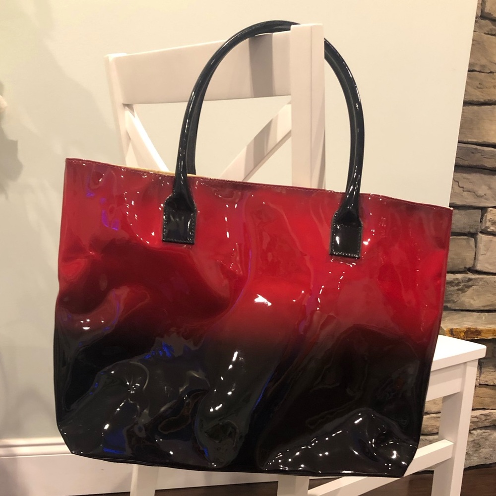Adorable Glossy Red and Black Tote